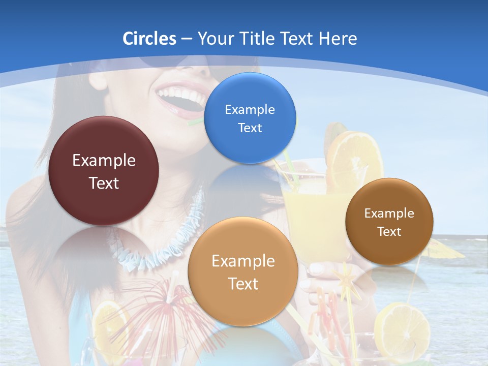 Alcohol Female Summer PowerPoint Template