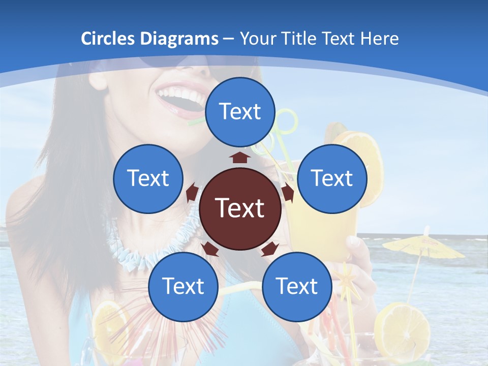 Alcohol Female Summer PowerPoint Template