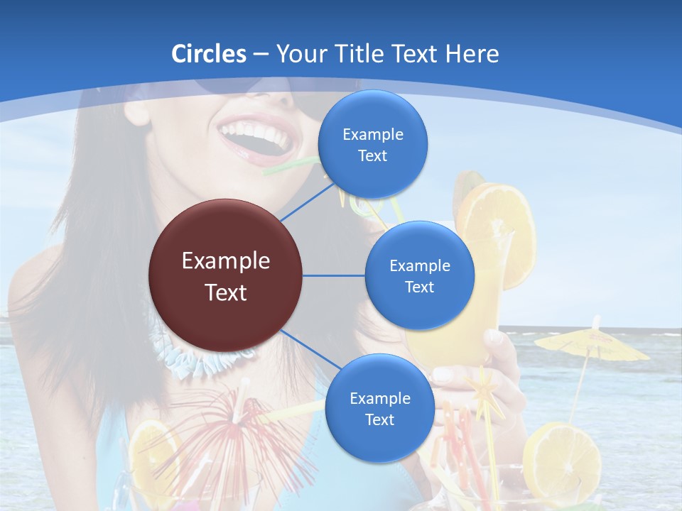 Alcohol Female Summer PowerPoint Template