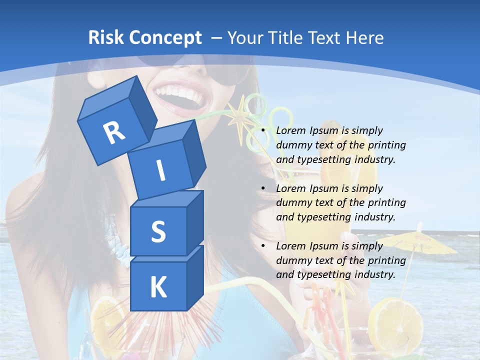 Alcohol Female Summer PowerPoint Template