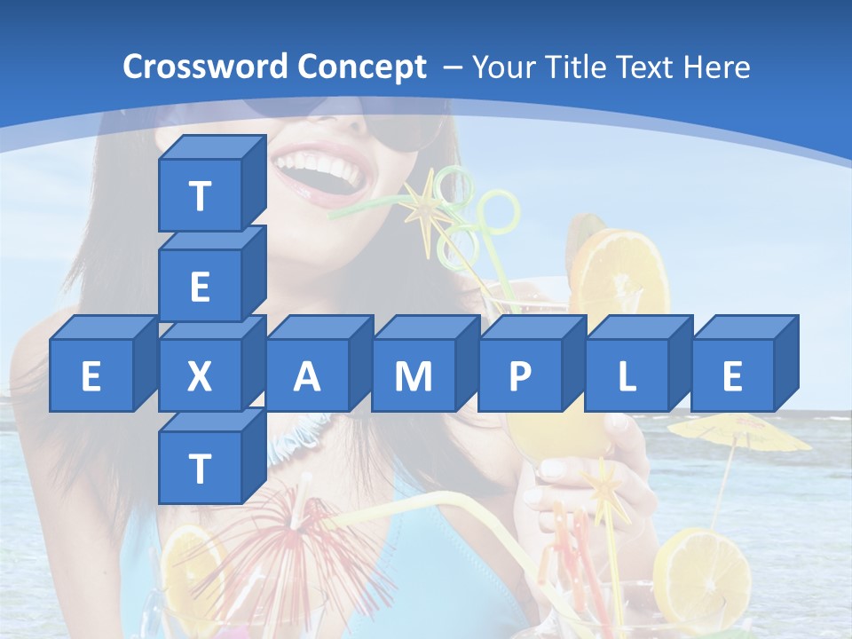 Alcohol Female Summer PowerPoint Template