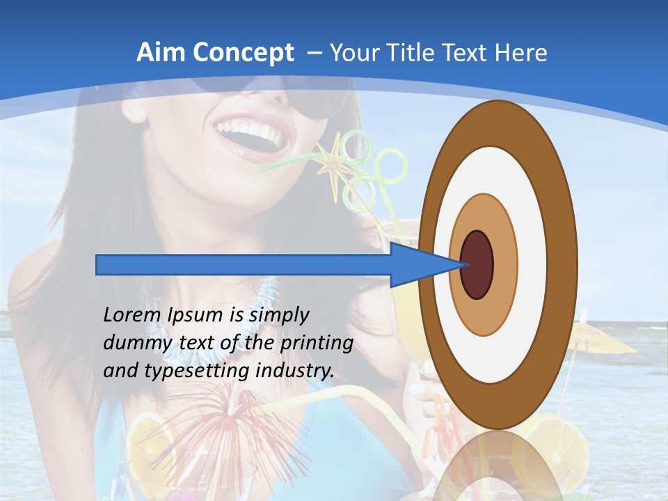 Alcohol Female Summer PowerPoint Template