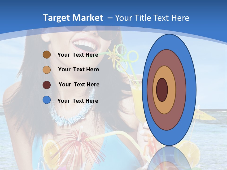 Alcohol Female Summer PowerPoint Template