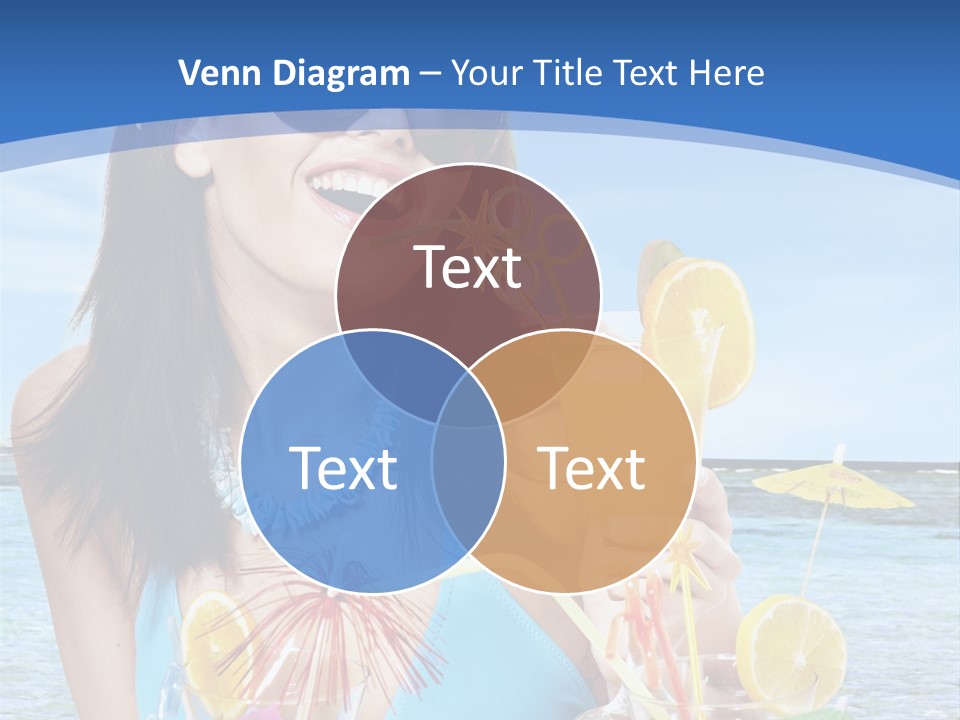 Alcohol Female Summer PowerPoint Template