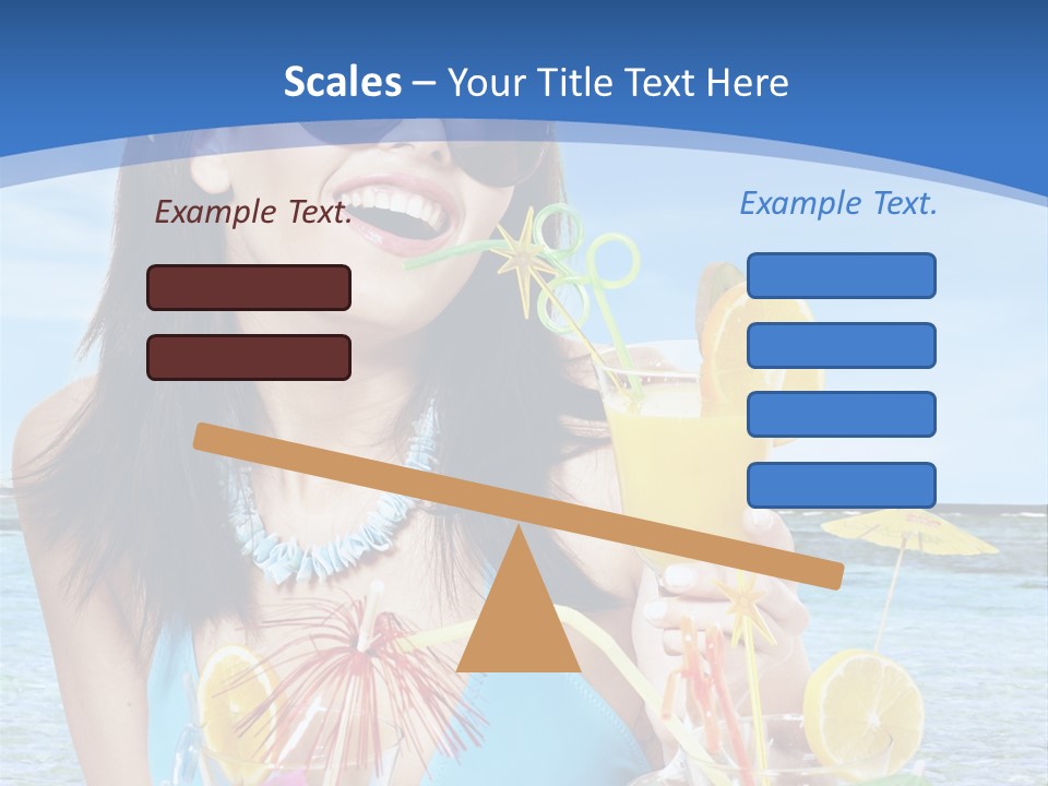 Alcohol Female Summer PowerPoint Template