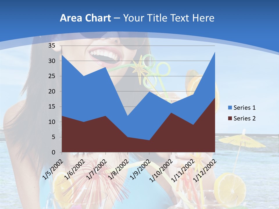 Alcohol Female Summer PowerPoint Template