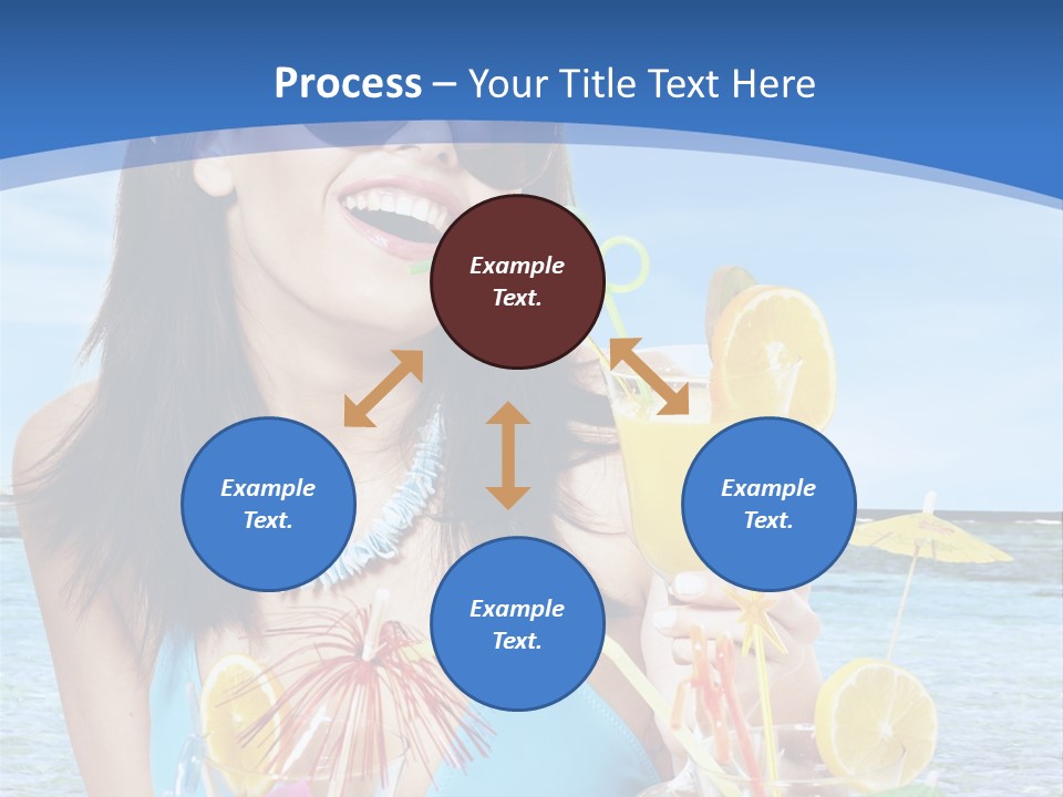 Alcohol Female Summer PowerPoint Template