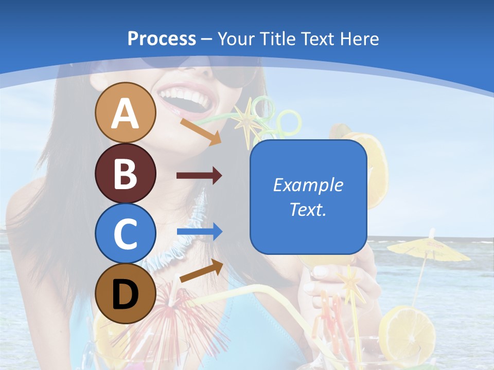 Alcohol Female Summer PowerPoint Template