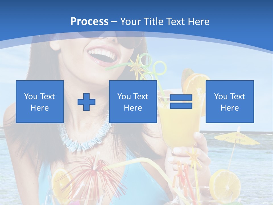 Alcohol Female Summer PowerPoint Template