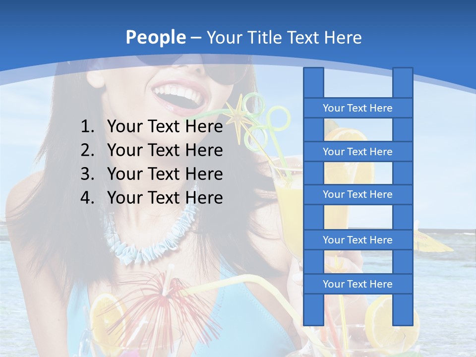 Alcohol Female Summer PowerPoint Template