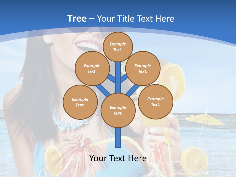 Alcohol Female Summer PowerPoint Template