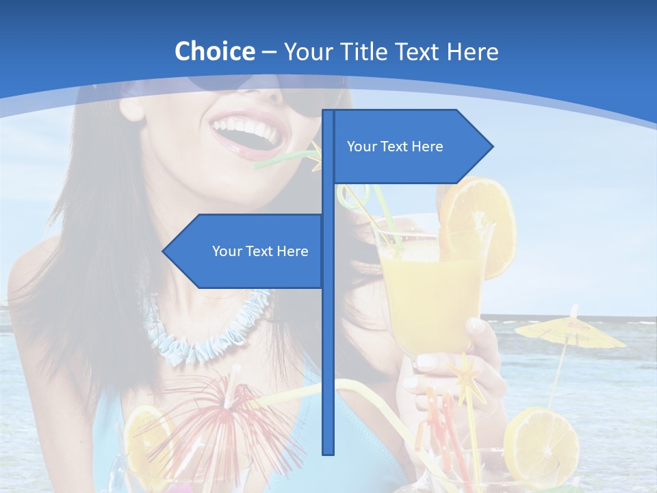 Alcohol Female Summer PowerPoint Template