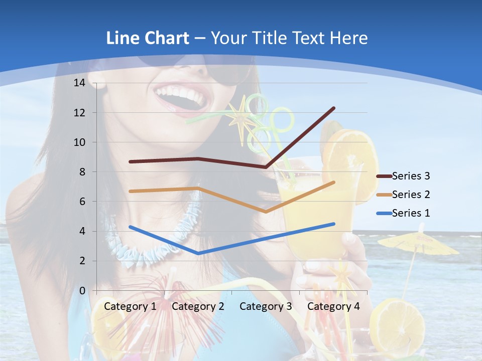 Alcohol Female Summer PowerPoint Template