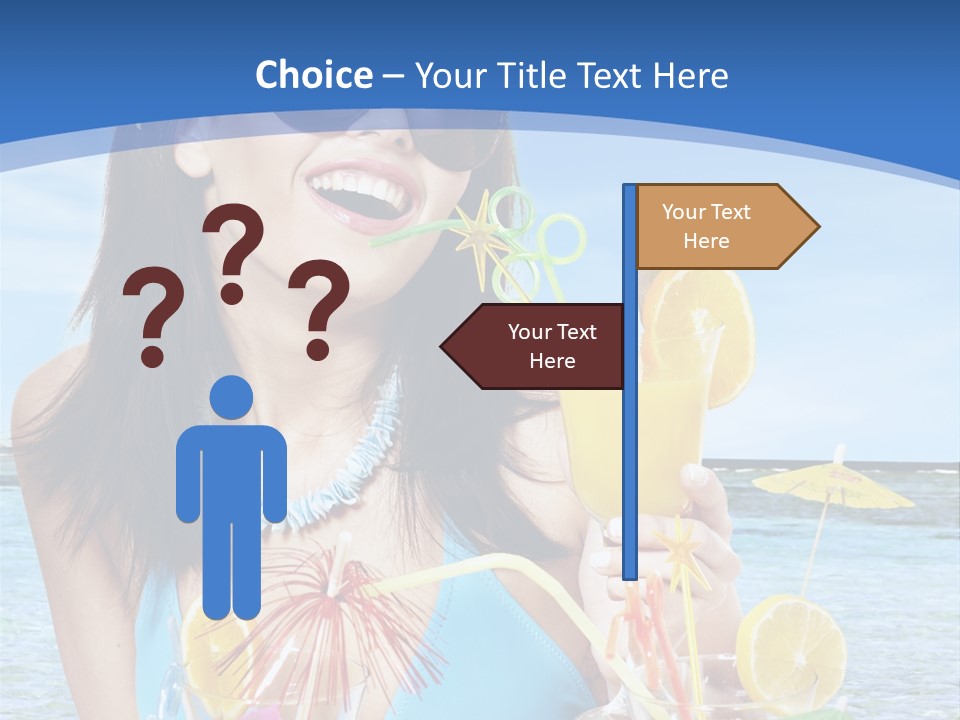 Alcohol Female Summer PowerPoint Template