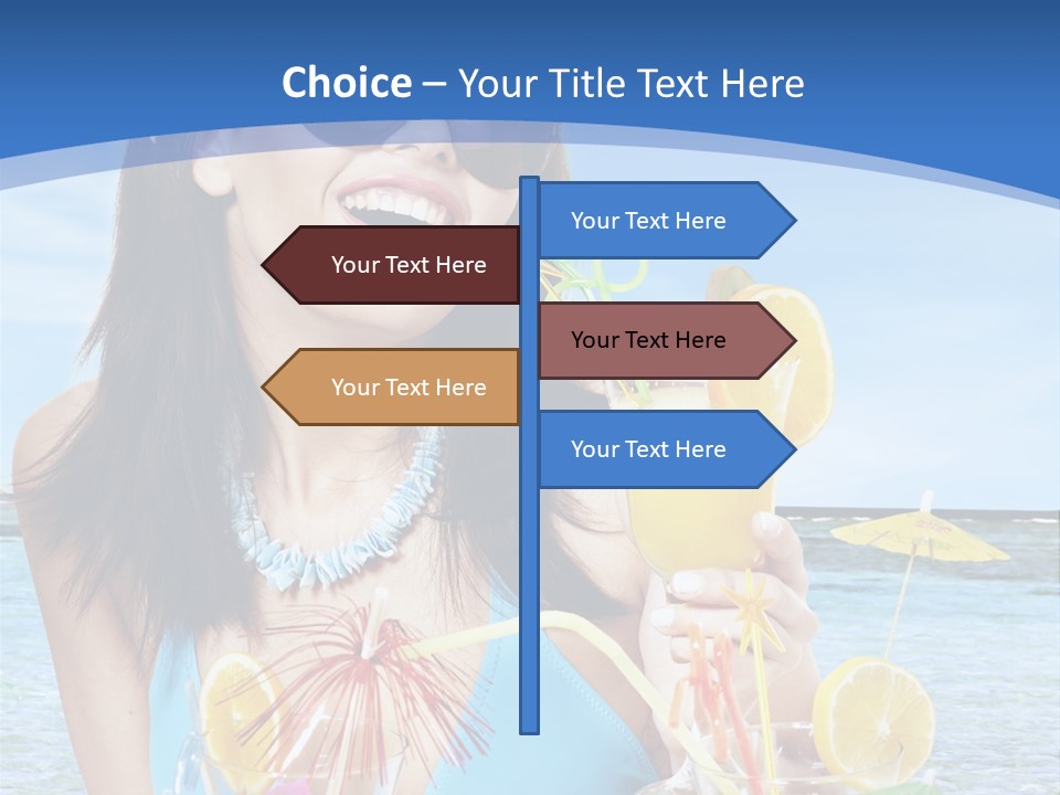 Alcohol Female Summer PowerPoint Template