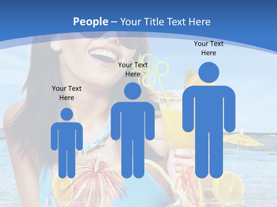 Alcohol Female Summer PowerPoint Template