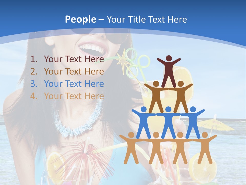 Alcohol Female Summer PowerPoint Template