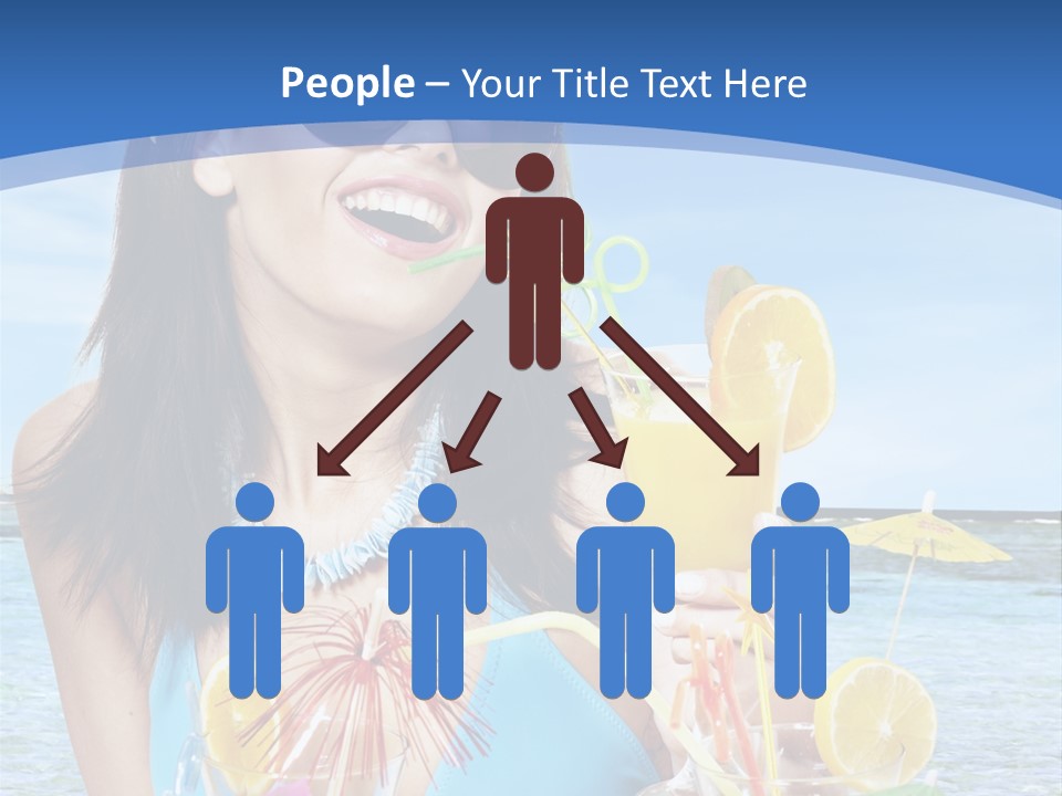 Alcohol Female Summer PowerPoint Template