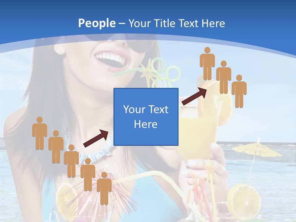 Alcohol Female Summer PowerPoint Template