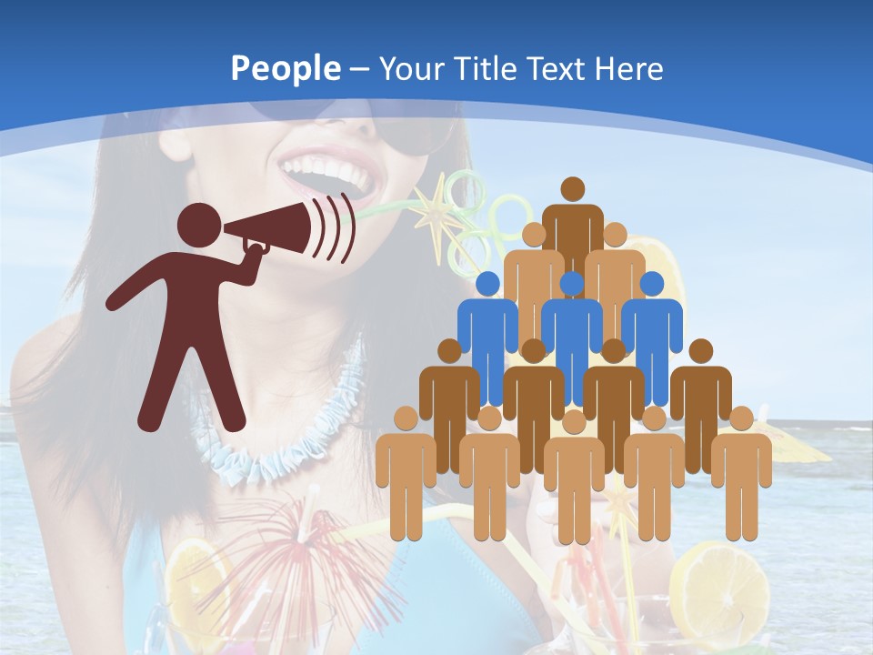 Alcohol Female Summer PowerPoint Template