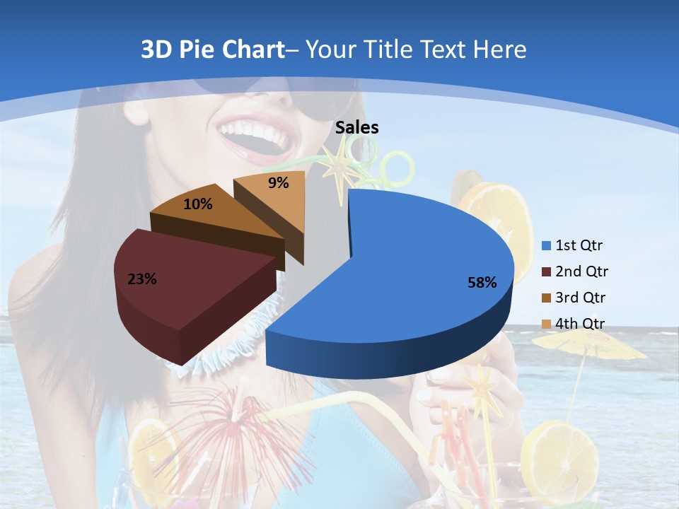 Alcohol Female Summer PowerPoint Template