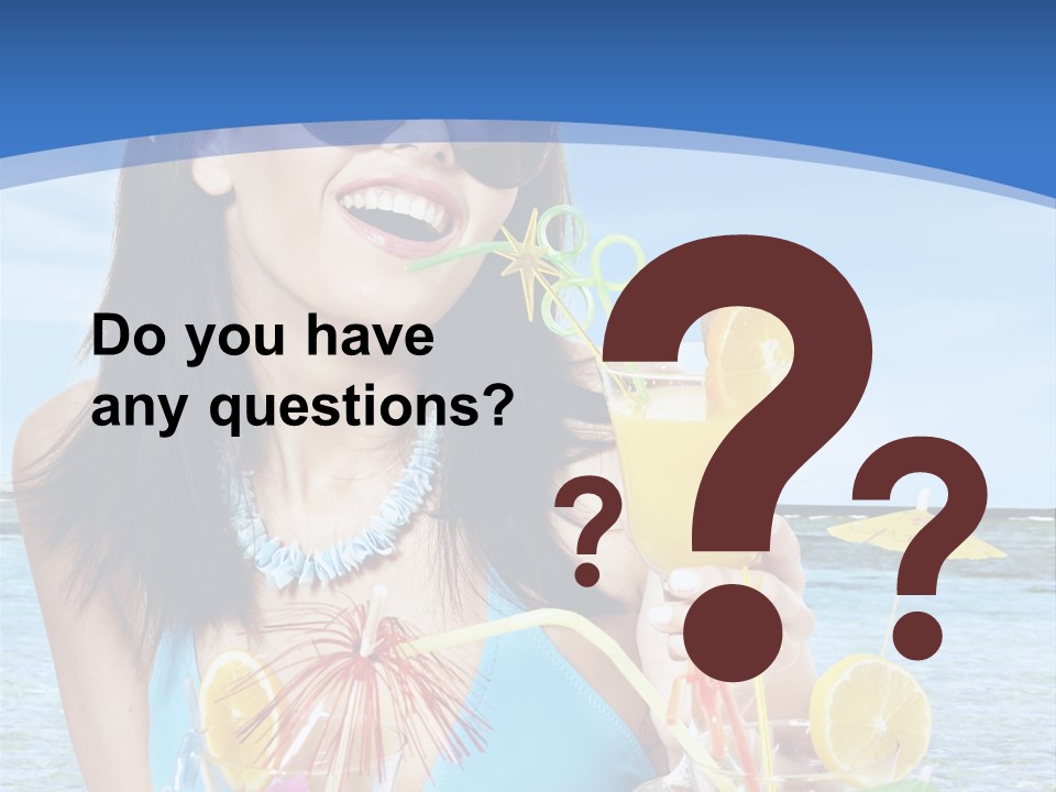 Alcohol Female Summer PowerPoint Template