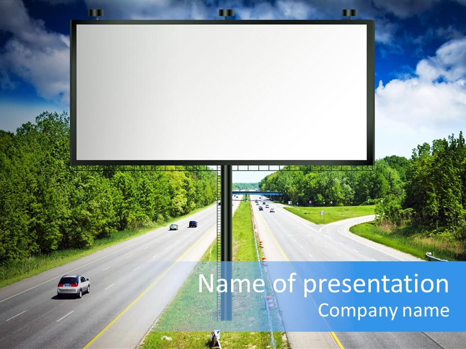 Freedom Cloud Signpost PowerPoint Template
