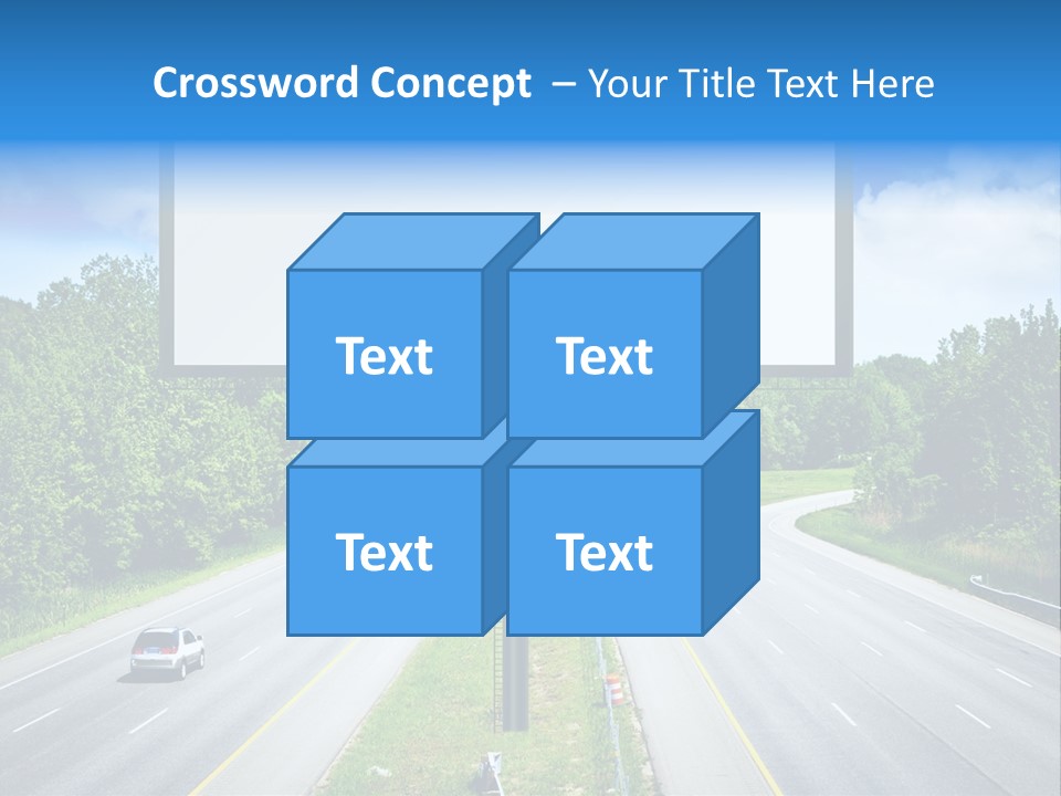 Freedom Cloud Signpost PowerPoint Template
