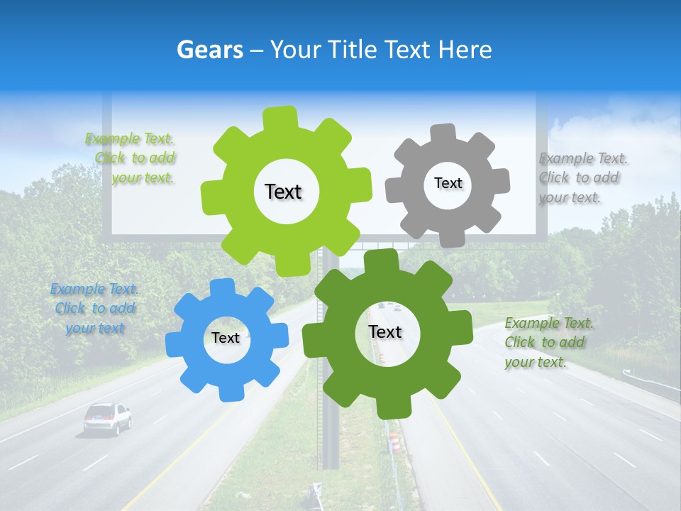 Freedom Cloud Signpost PowerPoint Template