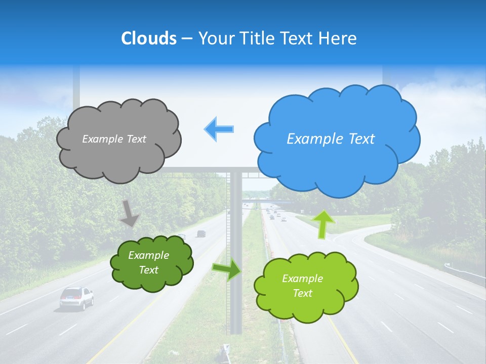 Freedom Cloud Signpost PowerPoint Template