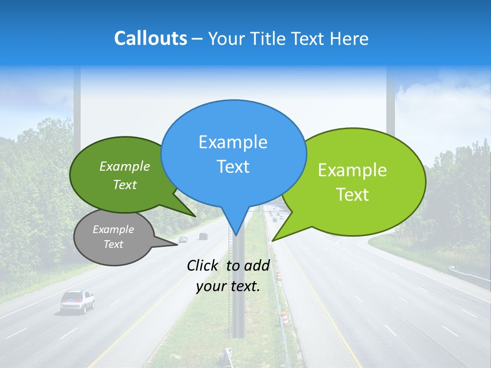 Freedom Cloud Signpost PowerPoint Template