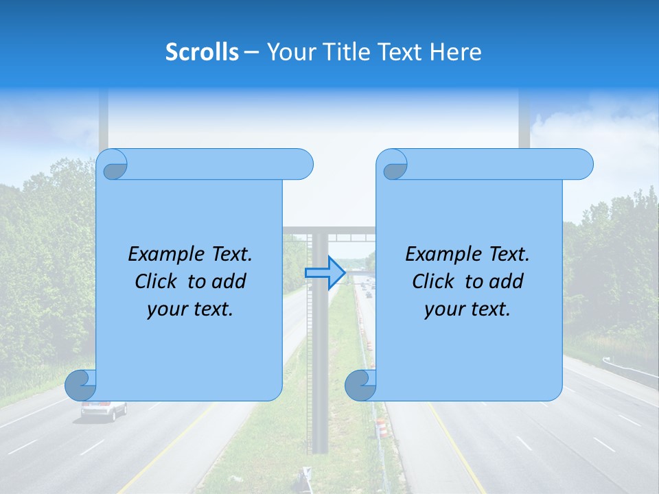 Freedom Cloud Signpost PowerPoint Template