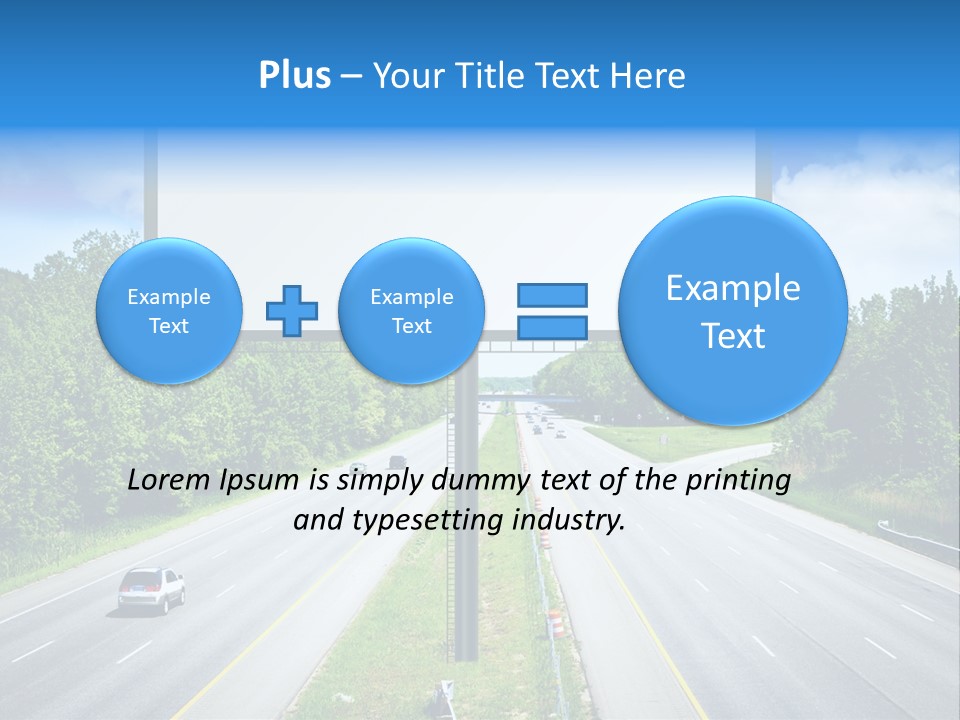 Freedom Cloud Signpost PowerPoint Template