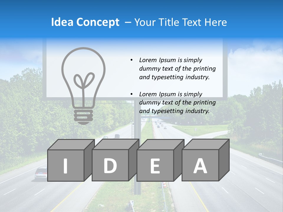 Freedom Cloud Signpost PowerPoint Template