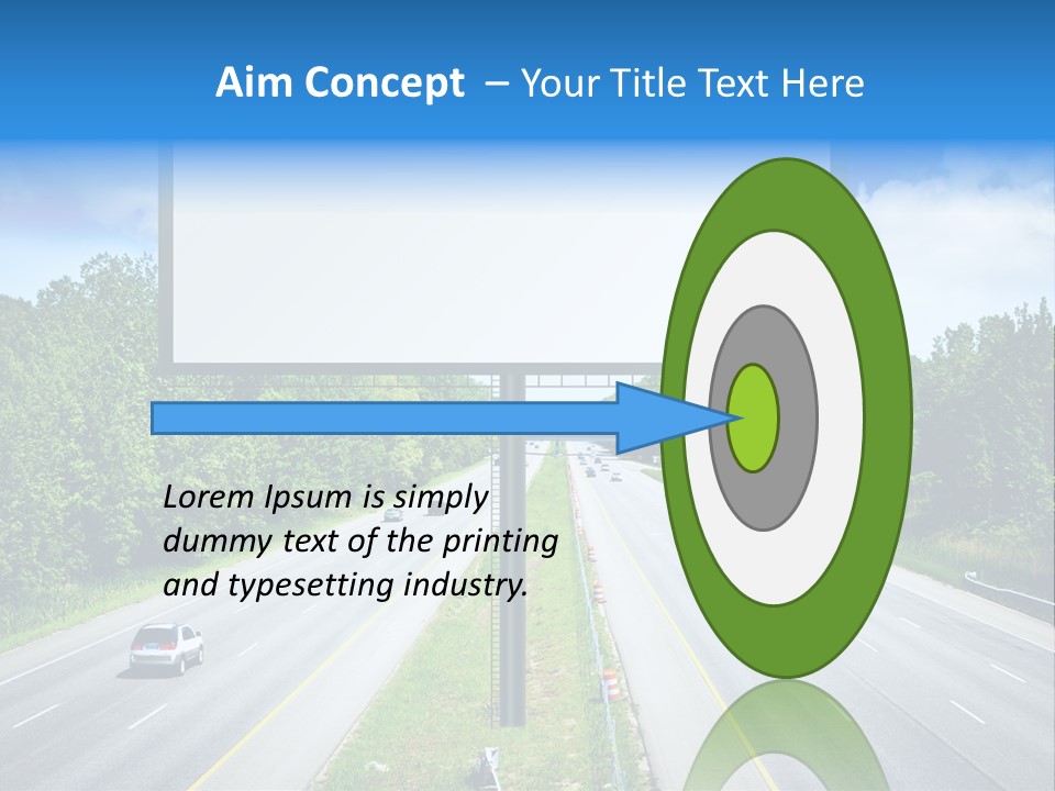 Freedom Cloud Signpost PowerPoint Template