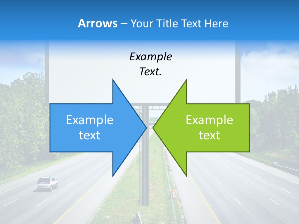 Freedom Cloud Signpost PowerPoint Template