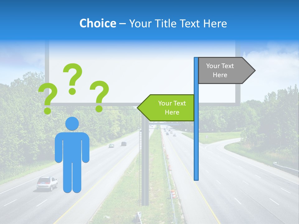 Freedom Cloud Signpost PowerPoint Template