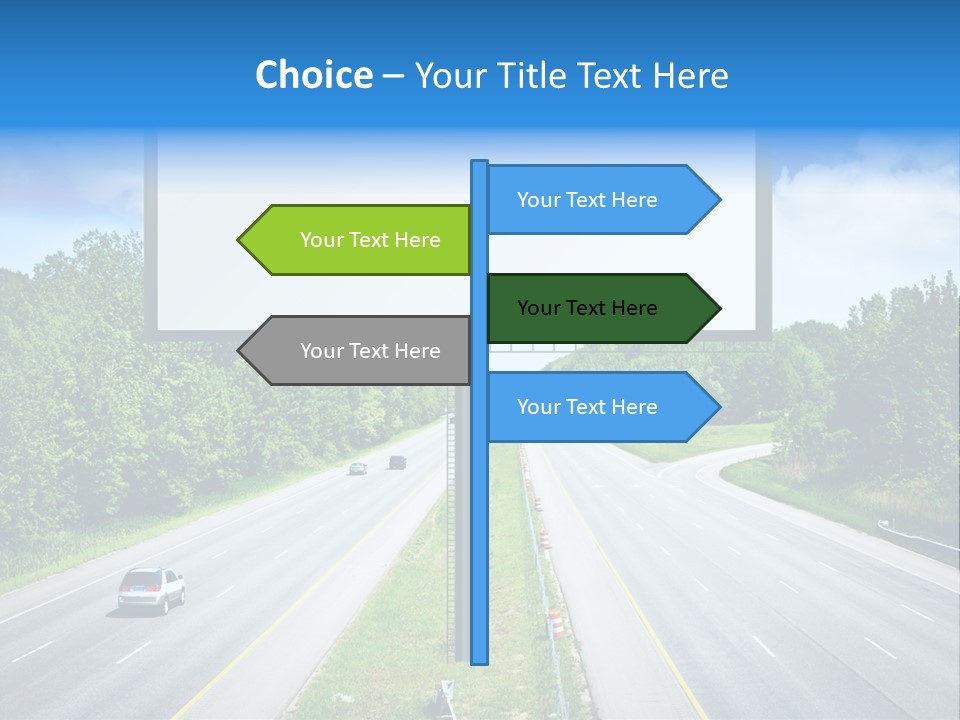 Freedom Cloud Signpost PowerPoint Template