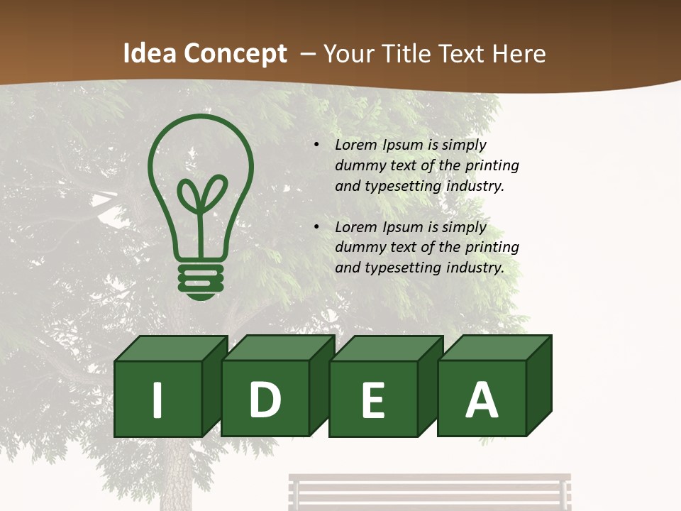 White Seat Solitude PowerPoint Template