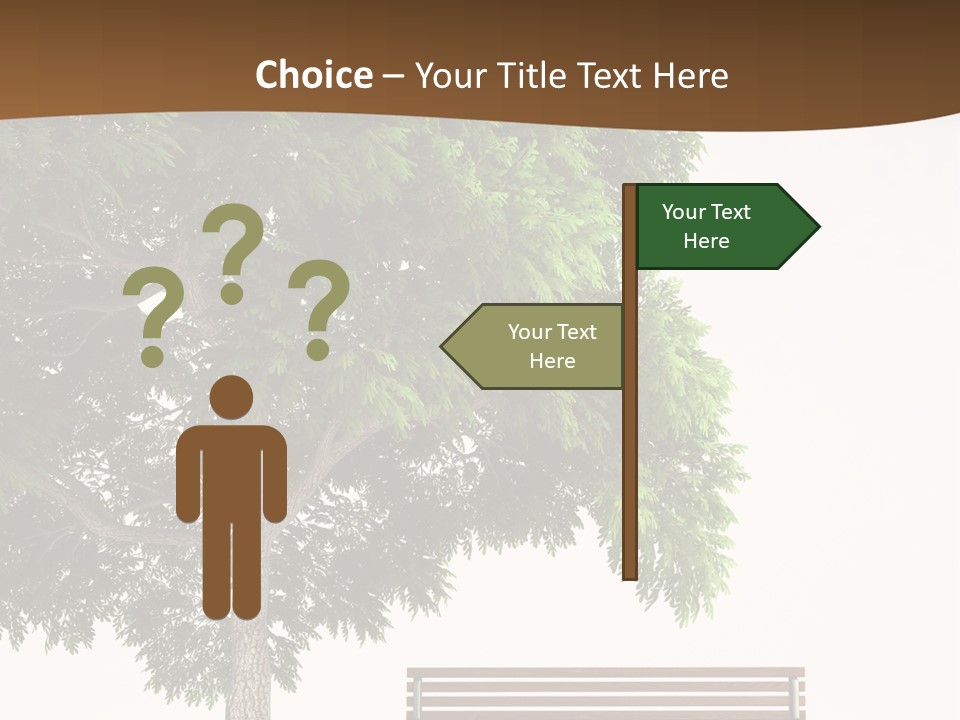 White Seat Solitude PowerPoint Template