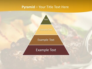 Dinner Fork Arugula PowerPoint Template