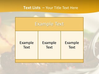 Dinner Fork Arugula PowerPoint Template