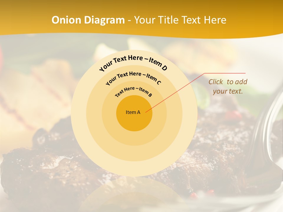 Dinner Fork Arugula PowerPoint Template