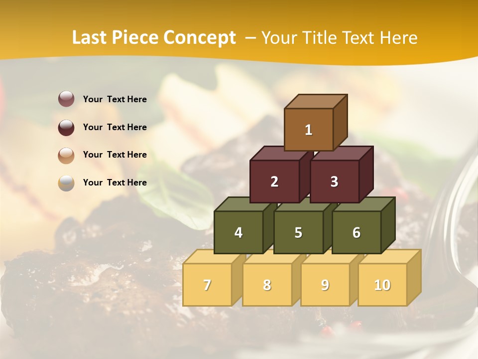 Dinner Fork Arugula PowerPoint Template