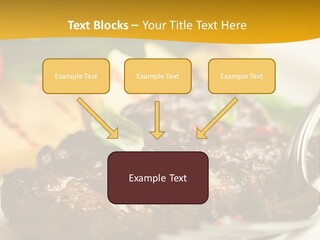 Dinner Fork Arugula PowerPoint Template