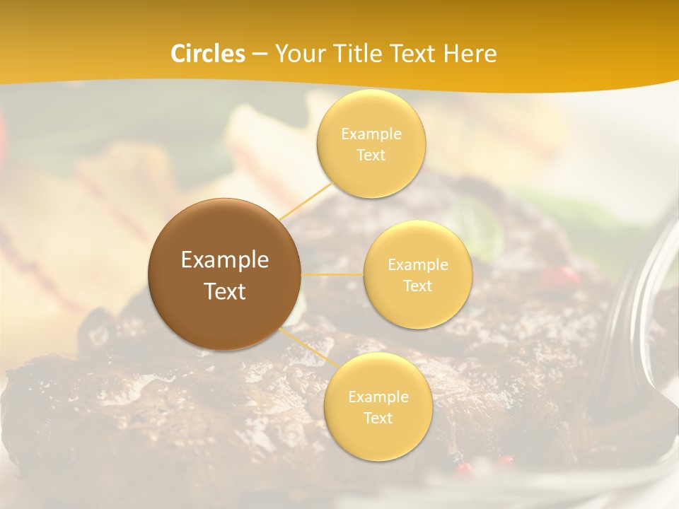 Dinner Fork Arugula PowerPoint Template