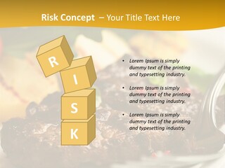 Dinner Fork Arugula PowerPoint Template