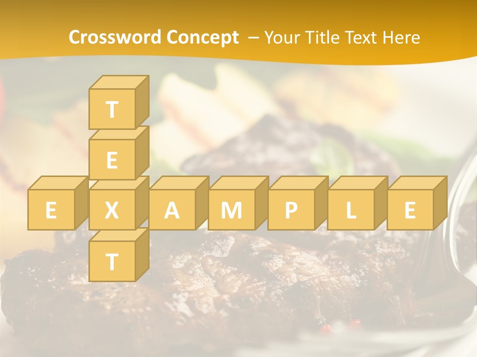 Dinner Fork Arugula PowerPoint Template