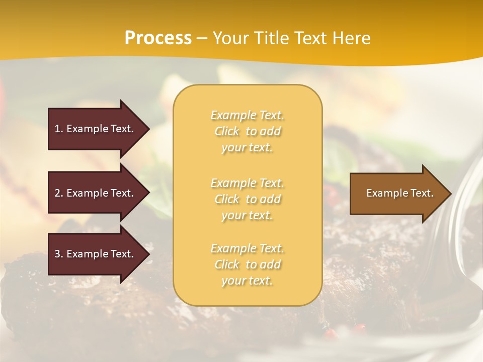 Dinner Fork Arugula PowerPoint Template