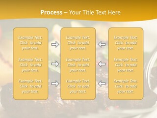 Dinner Fork Arugula PowerPoint Template